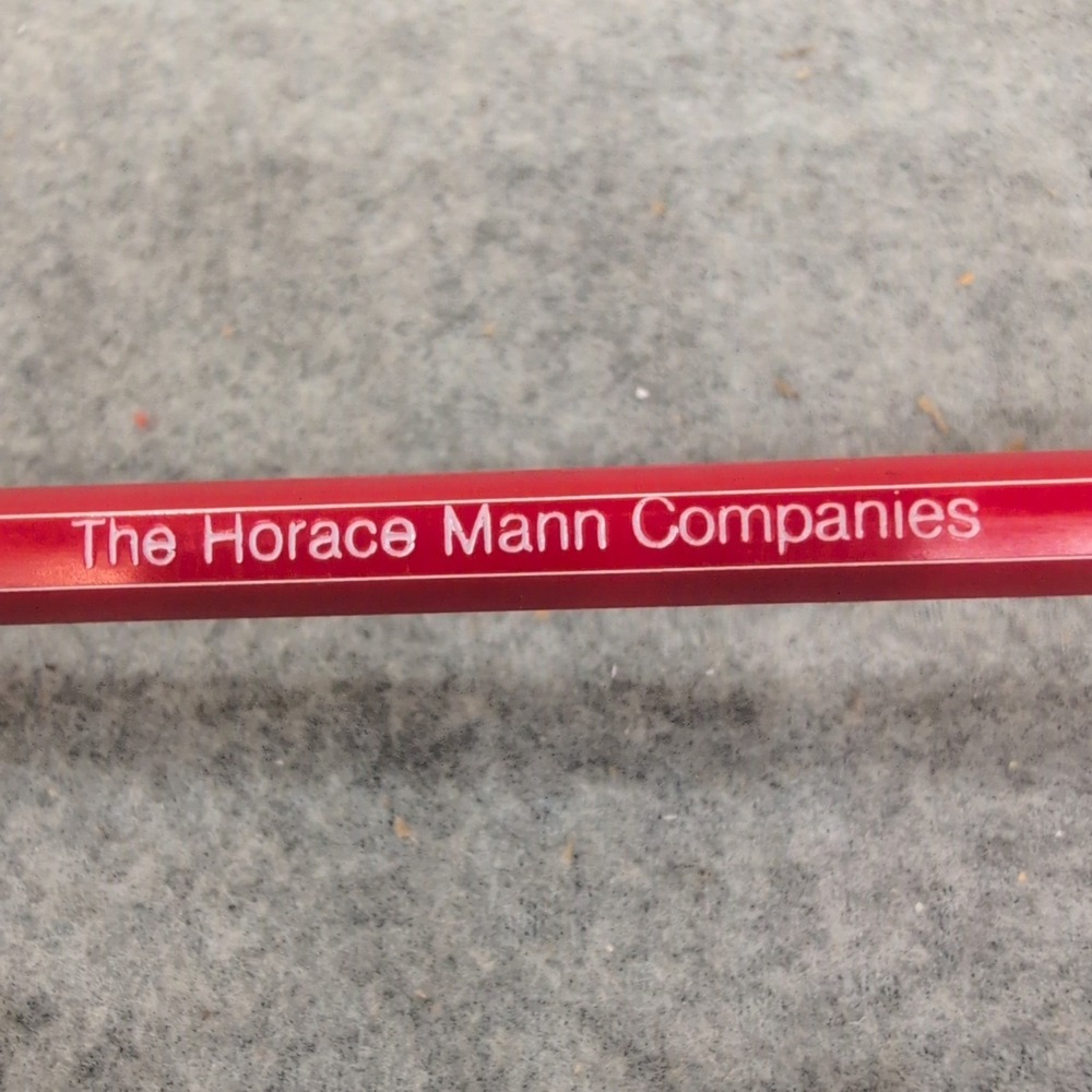 Vintage The Horace Mann Companies Advertising Pen Red White Collectible VG